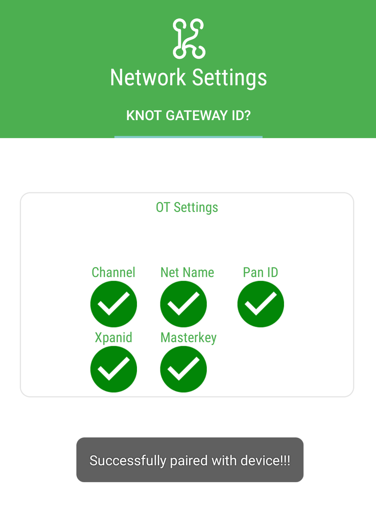 Setup App: OpenThread settings